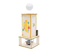 Wooden DIY Floating Ball Science Experiments Kit for Kids - STEM Educational Physics Project, Build Your Own Air Suspension Ball with Motorized Fan, Interactive Science Kits for Boys & Girls Ages 6-12