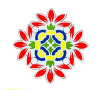 Wooden DIY Floral Diwali Rangoli Mat Easy to Use or to Fill Rangoli Template Rangoli Decorative Boards for Indian Traditional Festival New Year Decor MDF Readymade Kalash Flower Design Rangoli