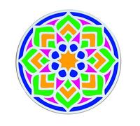 Wooden DIY Floral Diwali Rangoli Mat Easy to Use or to Fill Rangoli Template Rangoli Decorative Boards for Indian Traditional Festival New Year Decor MDF Readymade Round Flower Design Rangoli