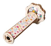 Wooden DIY Kaleidoscope Science Experiments Kit for Kids - Handcrafted Optical Science Kits with Colorful Patterns | STEM Educational Building Project for Boys & Girls Ages 6-12