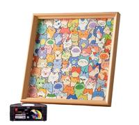 Wooden DIY Photo Frame Kitten - Cartoon Hand-Painted Puzzle Set, Educational Coloring Arts Crafts Activity | Children Aged 6-12 Creative Skill Development School Project Keepsake