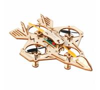 ＡＷＨＡＯ Wooden DIY Remoteoperated Aircraft Hovering Fighter-Plane-Shaped RC Plane Under 30 Cm RC Aircraft with Handheld Controller for Kids, Shared Play