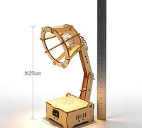 Wooden DIY Table Lamp Kit - Exploratory Assembly for Students, Minimalist Wood Aesthetic Study Light