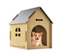 Wooden Dog House - Detachable Kennel Dog Shelter - Weatherproof Cat Shelter, Outdoor Garden Puppy House for Balcony, Garden,Patio, Yard