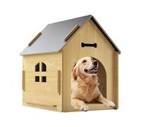 Wooden Dog House | Weatherproof Kennel for Dog | Dog Hutch Retreat House, Outdoor Cats Rainproof House for Terrace, Patio, Yard