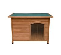 Dog Kennel Wooden Pet House Shelter Animal Hut Outdoor Open Top Raised Base