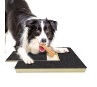 Wooden Dog Nail File Board with Built-in Snack Box, Sturdy Paws Scratch Board for Pet Nail Care