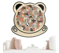 Wooden Dog Puzzle, Animal Matching Toy, Coloring Puzzle with Fun Design, Brain Boosting Game, Educational Toy with Interactive Style, Tabletop Activity for Youth and Adults