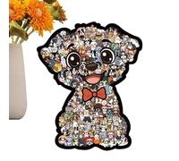 Wooden Dog Puzzle Box - Challenging Precise Decor - Dog Wooden Jigsaw Puzzles - for Lovers Adults Wall Shelf Home Family Friends Indoor
