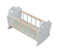 Wooden Doll Crib, Miniature Wooden Sleeping Furniture, Realistic Crib Sleeping Toy, 55/38/8cm, Fun Furniture, Easy To Use, Ideal For Toddler Girls Boys, Doll House Pretend Playtime