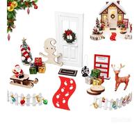 Wooden Doll House Mini Decor Set Fairy Garden micr-o Figurines