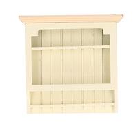 Wooden Dollhouse Cabinet Miniature Model Beautiful Design Ideal for Dollhouse Living Room Decor 1:12 Dolls or Dollhouses GB (Cream)