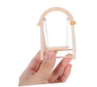 Wooden Dollhouse Swing Model Miniature Furniture for Creative Decoration Realistic Photography Prop for Dollhouse Tiny Micro Landscape Swing Accessories for Imaginative Play