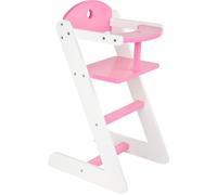 Wooden Doll's High Chair Pink Doll's Feeding Chair Pretend Play Small Foot 3y+