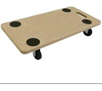 Wooden Dolly Cart Trolley 200KG Anti-Slip - Wheeled Moving Platform with Swivel 4 Castor Wheels - Heavy-Duty Furniture Transporter Board Truck