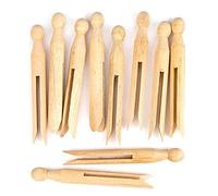 Wooden Dolly Clothes Laundry Pegs For Washing Lines, Laundry & Craft Projects (12)
