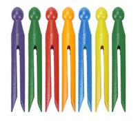 Wooden Dolly Clothes pegs for Making Peg Dolls and Other Craft Projects or Handing Things on a Line Bright Vibrant Rainbow Colour Pegs Or Plain Peggy (Brights)