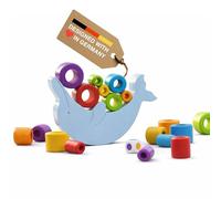 Wooden dolphin balancing game