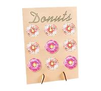 Wooden Donut Stand, 9 Holes Donuts Wall, Donut Board, Donut Display Stands For Dessert Table, Donut Holder Stand Party Supplies