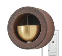 Wooden Door Bell - 5cm Shop Entry Bell | Beech/Walnut Metal Chime, Magnetic & Adhesive Mount, Rustic Sounding Hanging Doorbëll | Ideal For Stores, Cafes, Homes & Customer Welcome Use