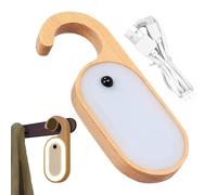 Wooden Door Handle Message Board Light, Rechargeable LED Hanging Wall Night Light, Erasable Memo Board Lamp | Motion Sensor for Stairs Hallway Hotel Travel Nursery