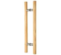 Wooden Door Handle Set - Push-Pull Design for Sliding Doors in Commercial and Residential Spaces with Mounting Hardware