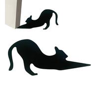 Wooden Door Stopper, Halloween Doorstop Wedge, Decorative Cat Doorstop for Dormitory, Hotel, Home, Apartment, Offices for All Floor Type