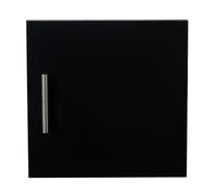 (Wooden Door with Metal Handle, 3 (2 Left & 1 Right) - Black) Wooden Part Replacement Cabinet Bookcase Doors