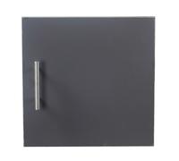 (Wooden Door with Metal Handle, 3 (2 Left & 1 Right) - Grey) Wooden Part Replacement Cabinet Bookcase Doors