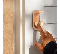 Wooden Doorbell Chime with Built-in Magnet for Simple Mounting on Iron Doors Refrigerators More - Decorative Indoor Door Bell in Natural Beech Wood 4.5 X 3.5 X 7 Cm 65 G