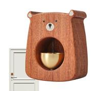 Wooden Doorbell | Cute Wooden Bear Door Chime Model with Crisp Sound,Home Decoration, Tabletop Ornament for Youth Teens Toddler Boys Child Girls
