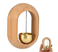Wooden Doorbell Retro Brass Magnetic Ring Doorbell Handmade Shopkeeper Bell Door Chime When Door Opens Door Ornaments Hangings Decoration for Business When Entering