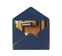 Wooden Doors And Lock Print Blank Greeting Cards, Pearl Paper Envelopes Suitable For Various Occasions - Anniversary Cards, Thank You Cards, Holiday Cards, Wedding Cards, Congratulations, And More