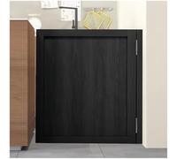 Wooden Doors, Interior Single Half Doors, Dutch Door with Hinges and Hardware, Width 15.7in-39.4in, for House Doorway Bar Shop Decor(Black,WxH 92x80cm(36.2"x31.5"))