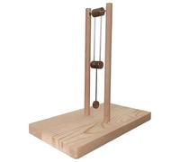 Wooden Double Pendulum Kinetic Sculpture, Chaos Physics Model for Desk Decor, Educational STEM Toy for Home Office, Unique Decorative Ornament