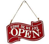 Wooden Double-sided Door Signs Open Closed Signs Business Hours Signs Hanging Business Open Signs for Coffee Shop Hotel Door