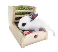 Wooden Double Zone Dispenser for Rabbits for Animals