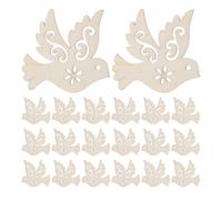 Wooden Doves for Crafting,100PCS Wooden Cut Outs Doves for Crafting Intricate Wood Unpainted Wood Slice for DIY Painting Decorative Peace Pendant Ornaments Pendants for Wedding Birthday Party