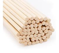 Wooden Dowel Rods 30cm x 6mm 60 Pack - Joeji's Kitchen Bamboo Craft Sticks | Wooden Dowel Rods, Cake Dowel Sticks, Garden Plant Supports, Bbq Skewers Bamboo, Model Making Rods