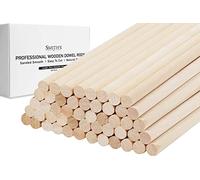 Wooden Dowel Rods by Smith’s® (100 Pack / 15cm x 4mm) | Unfinished, Natural, Organic Wood Sticks | FSC Approved | Perfect for Craft Projects, DIY, Art Works, Woodcraft, & More!