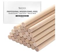 Wooden Dowel Rods by Smith’s® (100 Pack / 20cm x 4mm) | Unfinished, Natural, Organic Wood Sticks | FSC Approved | Perfect for Craft Projects, DIY, Art Works, Woodcraft, & More!
