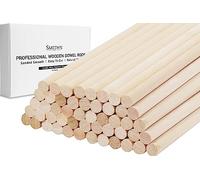 Wooden Dowel Rods by Smith’s® (50 Pack / 30cm x 10mm) | Unfinished, Natural, Organic Wood Sticks | FSC Approved | Perfect for Craft Projects, DIY, Art Works, Woodcraft, & More!
