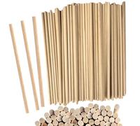 Wooden Dowel Rods for Crafts & Model Making - DIY Building & School Projects - 20cm x 5mm - 30 Pack