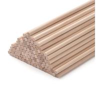 Wooden Dowel Rods Wood Dowels Wooden Sticks for Crafts, 100 PCS 5 mm x 15 cm Round Macrame Sticks, Unfinished Hard Wood Stick for Crafting, Arts and DIYers, Tiered Cake Support, Wedding Ribbon Wands