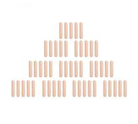 Wooden Dowels 50pcs Cabinet Drawer Round Fluted Wooden Craft Dowel Pins Rods M6*30/40/50mm for Joining Furniture Wood Boards (LIZEALUCKYht571-02)