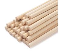 Wooden Dowels Wooden Sticks for Crafts 8 x 300 mm, 30 PCS Wood Dowel Rods, Unfinished Bamboo Sticks for Crafting, Round Macrame Dowels, Doweling Rods for Tiered Cake Support, Wedding Ribbon Wands