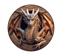 Wooden Dragon Puzzles,3D Dragons Impossible Challenging Forests Jigsaws Puzzles,Dragon Jigsaw Puzzles Jungle Animal,Family Game and Birthday Gifts for Friend (A)