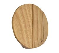 Wooden Drawer Pulls - Half Circle Cabinet Knobs with Screws, Decorative Semi-Circle Door Knobs for Cupboards, Ashwood/Oak Finish