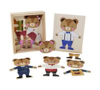 Wooden Dress Up Puzzle,Matching Sorting Learning Toy,Sorting and Matching Jigsaw Puzzle | for Kids Ages 3+ Birthday Party Home School Travel