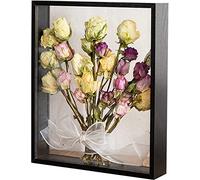Wooden Dried Flower Photo Frame Dried Flower Display Stand Decorative Floating Photo Frame (black 8 * 12)